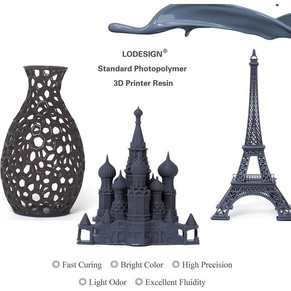 3D Printer Resin LCD UV-Curing Resin 405Nm Standard Photopolymer 500G Grey - Picture 3 of 9